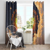 Grumpy Frog Window Curtain with Refuse to Study Quote and Starburst Pattern