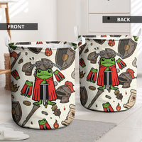 Funny Cartoon Knight Frog Laundry Basket Medieval Mood Meme