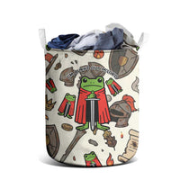Funny Cartoon Knight Frog Laundry Basket Medieval Mood Meme