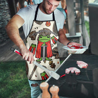Funny Cartoon Knight Frog Apron Medieval Mood Meme