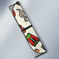 Funny Cartoon Knight Frog Auto Sun Shade Medieval Mood Meme