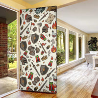 Funny Cartoon Knight Frog Door Cover Medieval Mood Meme