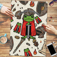 Funny Cartoon Knight Frog Puzzle Medieval Mood Meme