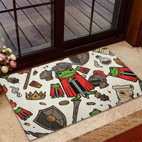 Funny Cartoon Knight Frog Rubber Doormat Medieval Mood Meme