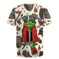 Funny Cartoon Knight Frog Rugby Jersey Medieval Mood Meme