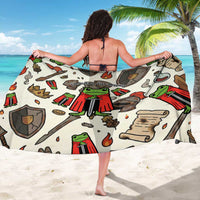 Funny Cartoon Knight Frog Sarong Medieval Mood Meme