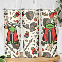 Funny Cartoon Knight Frog Skinny Tumbler Medieval Mood Meme