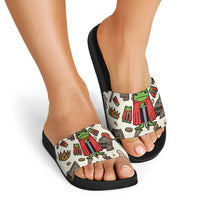 Funny Cartoon Knight Frog Slide Sandals Medieval Mood Meme