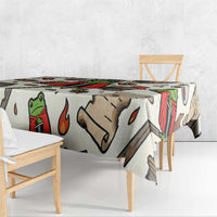 Funny Cartoon Knight Frog Tablecloth Medieval Mood Meme
