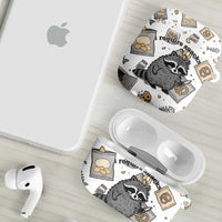 I Require Snacks Raccoon AirPods Case Cute Bandit Raccoon Chaos with a Knife