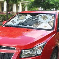 I Require Snacks Raccoon Auto Sun Shade Cute Bandit Raccoon Chaos with a Knife