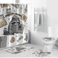 I Require Snacks Raccoon Bathroom Set Cute Bandit Raccoon Chaos with a Knife