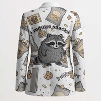 I Require Snacks Raccoon Blazer Cute Bandit Raccoon Chaos with a Knife
