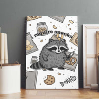 I Require Snacks Raccoon Canvas Wall Art Cute Bandit Raccoon Chaos with a Knife