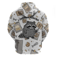 I Require Snacks Raccoon Hoodie Cute Bandit Raccoon Chaos with a Knife