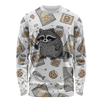 I Require Snacks Raccoon Long Sleeve Shirt Cute Bandit Raccoon Chaos with a Knife