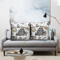 I Require Snacks Raccoon Pillow Cover Cute Bandit Raccoon Chaos with a Knife