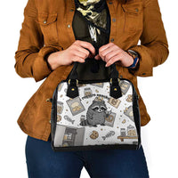 I Require Snacks Raccoon Shoulder Handbag Cute Bandit Raccoon Chaos with a Knife