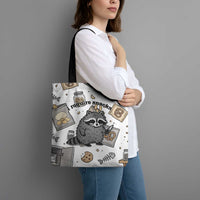 I Require Snacks Raccoon Tote Bag Cute Bandit Raccoon Chaos with a Knife