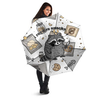 I Require Snacks Raccoon Umbrella Cute Bandit Raccoon Chaos with a Knife
