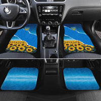 Ukraine Pride Car Mats Map, Flag & Tryzub with Sunflower Field Patriotic