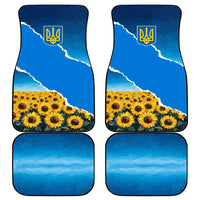 Ukraine Pride Car Mats Map, Flag & Tryzub with Sunflower Field Patriotic