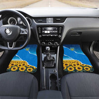 Ukraine Pride Car Mats Map, Flag & Tryzub with Sunflower Field Patriotic