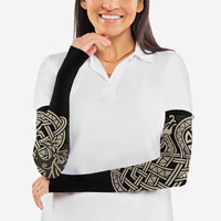Celtic Trinity Knot Raven Emblem Arm Sleeves Intricate Norse Tribal Knotwork Illustration