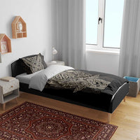 Celtic Trinity Knot Raven Emblem Bedding Set Intricate Norse Tribal Knotwork Illustration