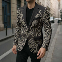Celtic Trinity Knot Raven Emblem Blazer Intricate Norse Tribal Knotwork Illustration