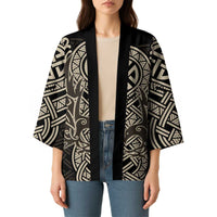 Celtic Trinity Knot Raven Emblem Kimono Intricate Norse Tribal Knotwork Illustration