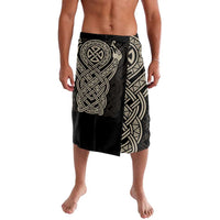 Celtic Trinity Knot Raven Emblem Lavalava Intricate Norse Tribal Knotwork Illustration