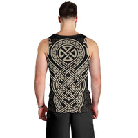 Celtic Trinity Knot Raven Emblem Men Tank Top Intricate Norse Tribal Knotwork Illustration