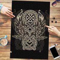 Celtic Trinity Knot Raven Emblem Puzzle Intricate Norse Tribal Knotwork Illustration