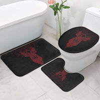 Viking Stag and Helm of Awe Symbol Bathroom Set Glowing Norse Runic Tribal Illustration