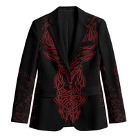 Viking Stag and Helm of Awe Symbol Blazer Glowing Norse Runic Tribal Illustration