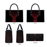 Viking Stag and Helm of Awe Symbol Leather Bag Glowing Norse Runic Tribal Illustration