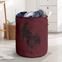 Demonic Skull Sigil Vikings Laundry Basket Dark Gothic Rune Grunge Illustration