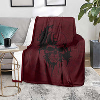 Demonic Skull Sigil Vikings Blanket Dark Gothic Rune Grunge Illustration