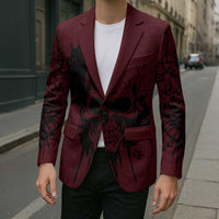 Demonic Skull Sigil Vikings Blazer Dark Gothic Rune Grunge Illustration
