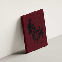 Demonic Skull Sigil Vikings Canvas Wall Art Dark Gothic Rune Grunge Illustration
