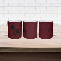 Demonic Skull Sigil Vikings Ceramic Mug Dark Gothic Rune Grunge Illustration
