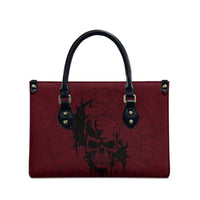 Demonic Skull Sigil Vikings Leather Bag Dark Gothic Rune Grunge Illustration