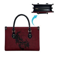 Demonic Skull Sigil Vikings Leather Bag Dark Gothic Rune Grunge Illustration