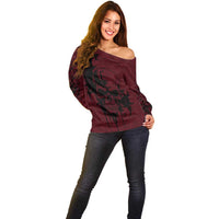 Demonic Skull Sigil Vikings Off Shoulder Sweater Dark Gothic Rune Grunge Illustration