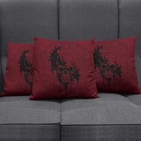 Demonic Skull Sigil Vikings Pillow Cover Dark Gothic Rune Grunge Illustration