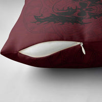 Demonic Skull Sigil Vikings Pillow Cover Dark Gothic Rune Grunge Illustration