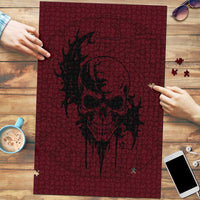 Demonic Skull Sigil Vikings Puzzle Dark Gothic Rune Grunge Illustration