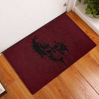 Demonic Skull Sigil Vikings Rubber Doormat Dark Gothic Rune Grunge Illustration