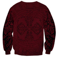 Demonic Skull Sigil Vikings Sweatshirt Dark Gothic Rune Grunge Illustration